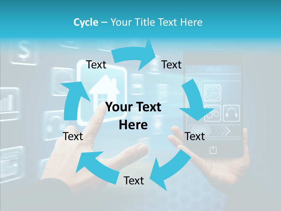 A Person Holding A Smart Phone In Their Hands PowerPoint Template