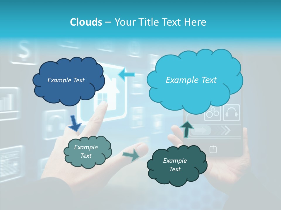 A Person Holding A Smart Phone In Their Hands PowerPoint Template