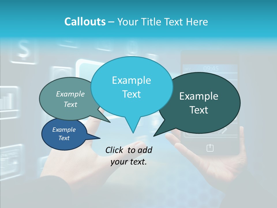 A Person Holding A Smart Phone In Their Hands PowerPoint Template