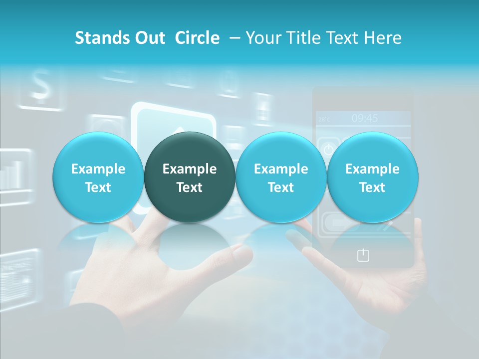 A Person Holding A Smart Phone In Their Hands PowerPoint Template