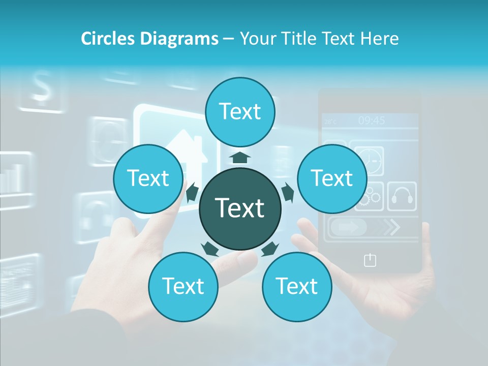 A Person Holding A Smart Phone In Their Hands PowerPoint Template