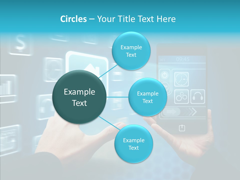 A Person Holding A Smart Phone In Their Hands PowerPoint Template