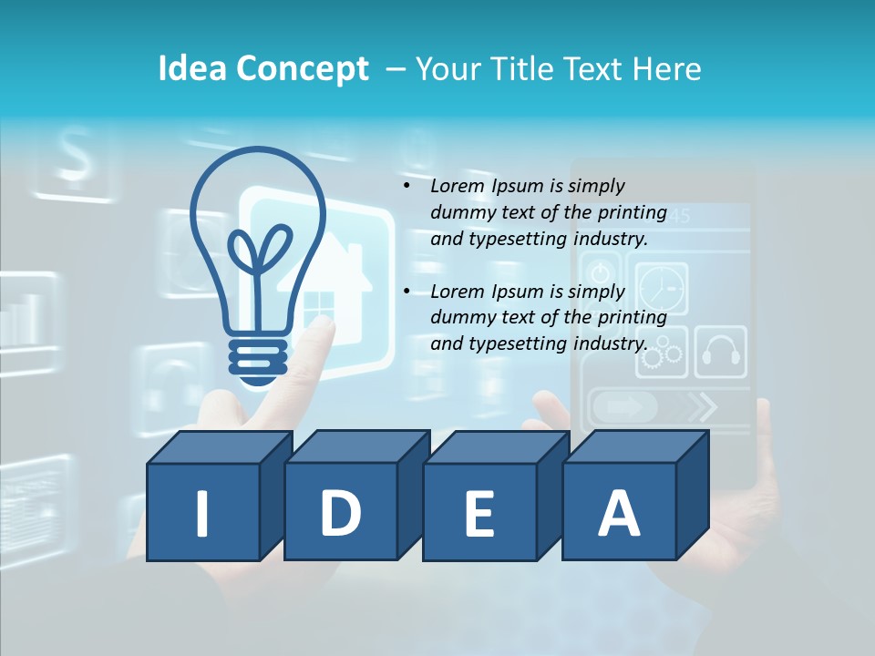 A Person Holding A Smart Phone In Their Hands PowerPoint Template