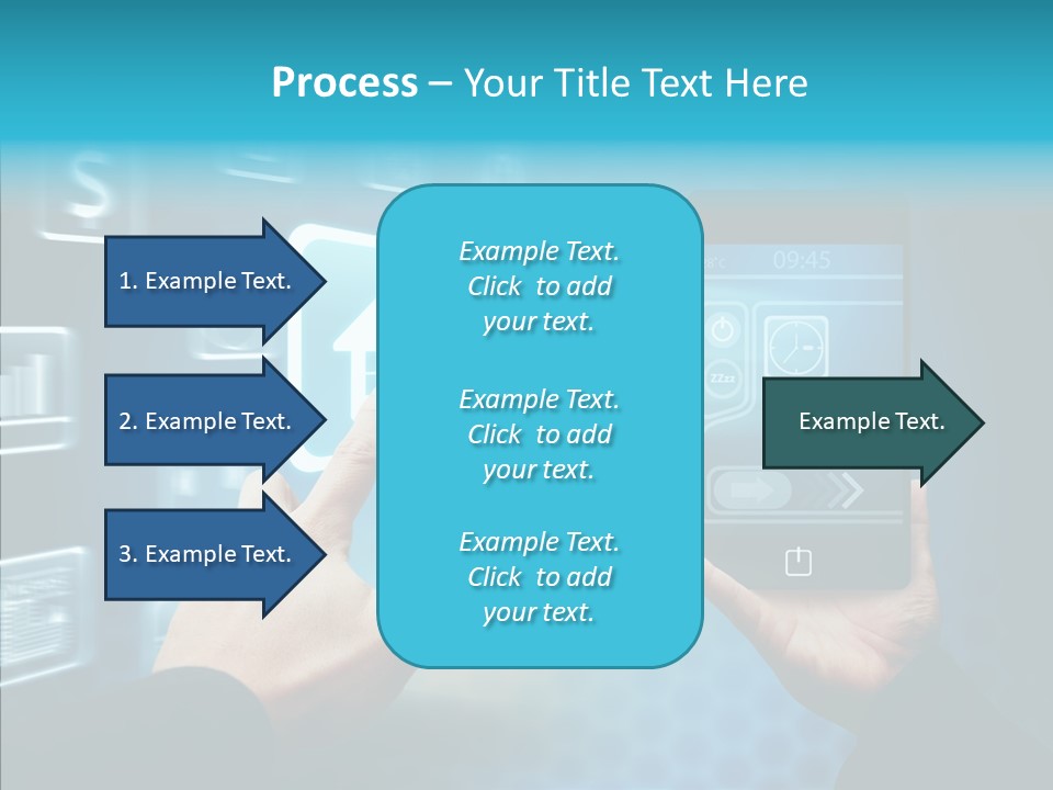A Person Holding A Smart Phone In Their Hands PowerPoint Template