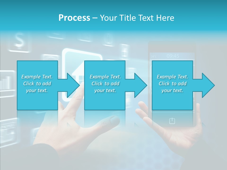 A Person Holding A Smart Phone In Their Hands PowerPoint Template