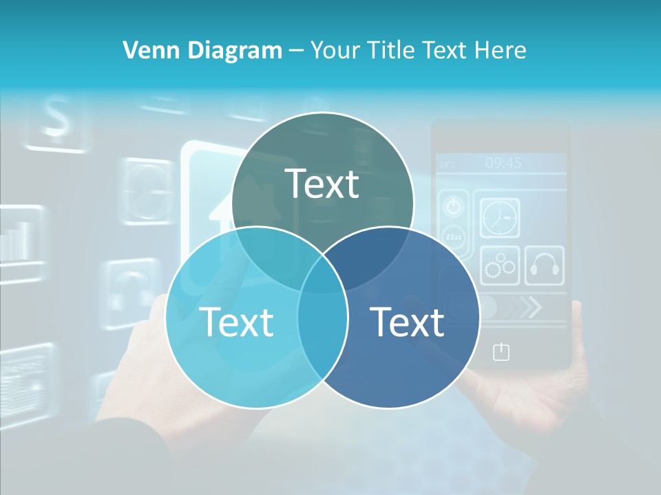 A Person Holding A Smart Phone In Their Hands PowerPoint Template