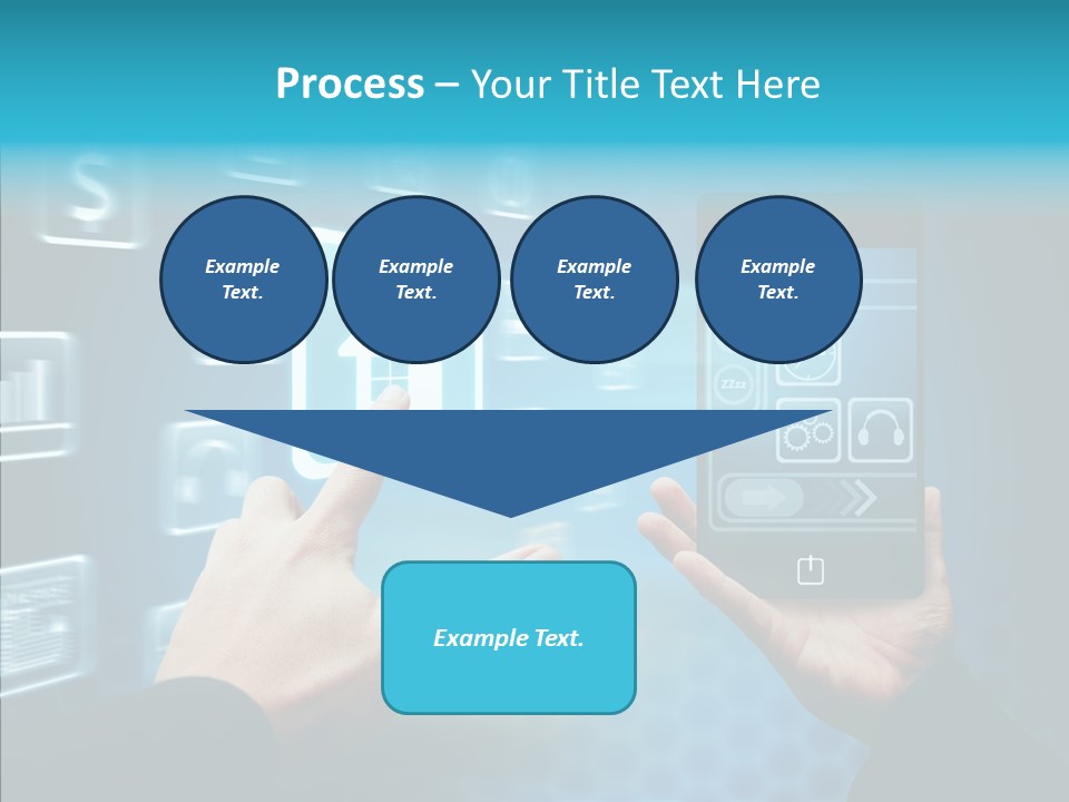 A Person Holding A Smart Phone In Their Hands PowerPoint Template