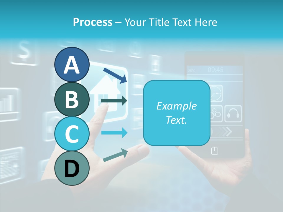 A Person Holding A Smart Phone In Their Hands PowerPoint Template