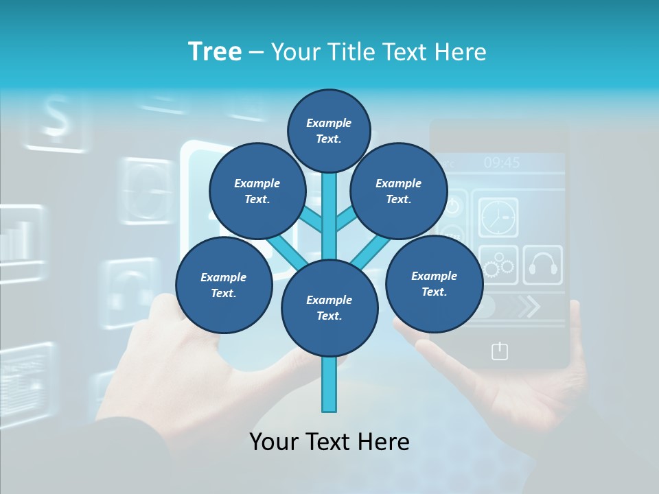 A Person Holding A Smart Phone In Their Hands PowerPoint Template