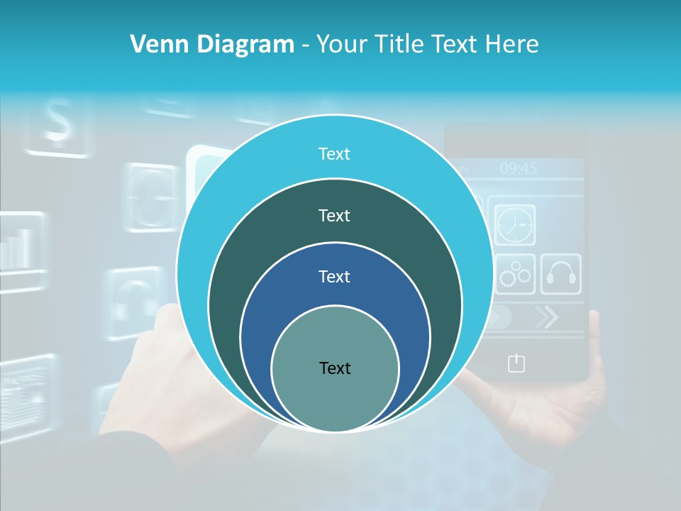 A Person Holding A Smart Phone In Their Hands PowerPoint Template