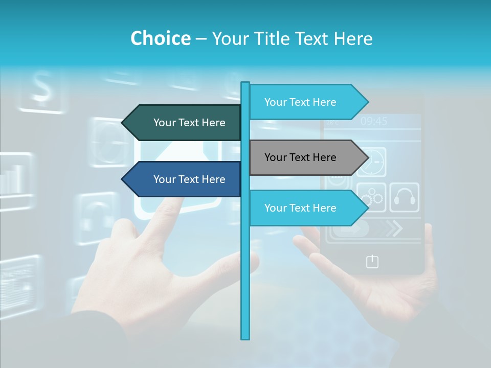 A Person Holding A Smart Phone In Their Hands PowerPoint Template