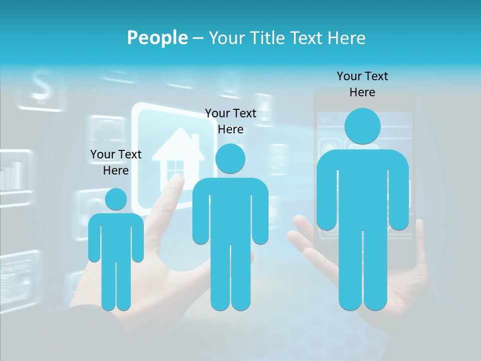 A Person Holding A Smart Phone In Their Hands PowerPoint Template