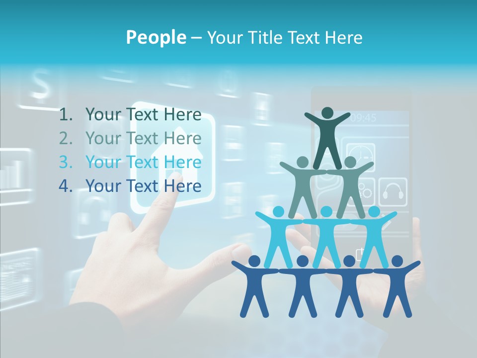 A Person Holding A Smart Phone In Their Hands PowerPoint Template