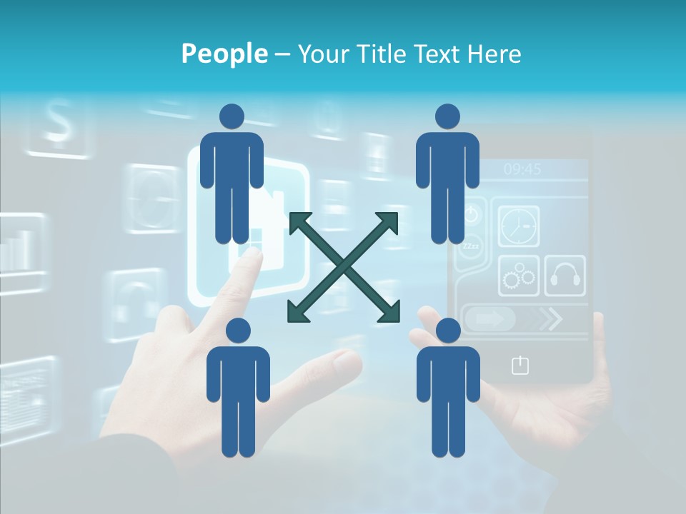 A Person Holding A Smart Phone In Their Hands PowerPoint Template
