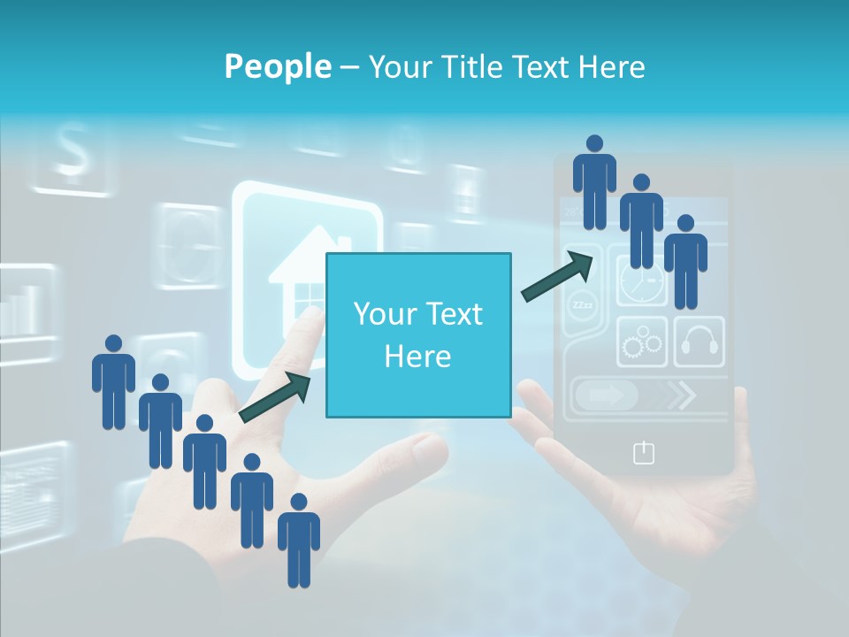 A Person Holding A Smart Phone In Their Hands PowerPoint Template