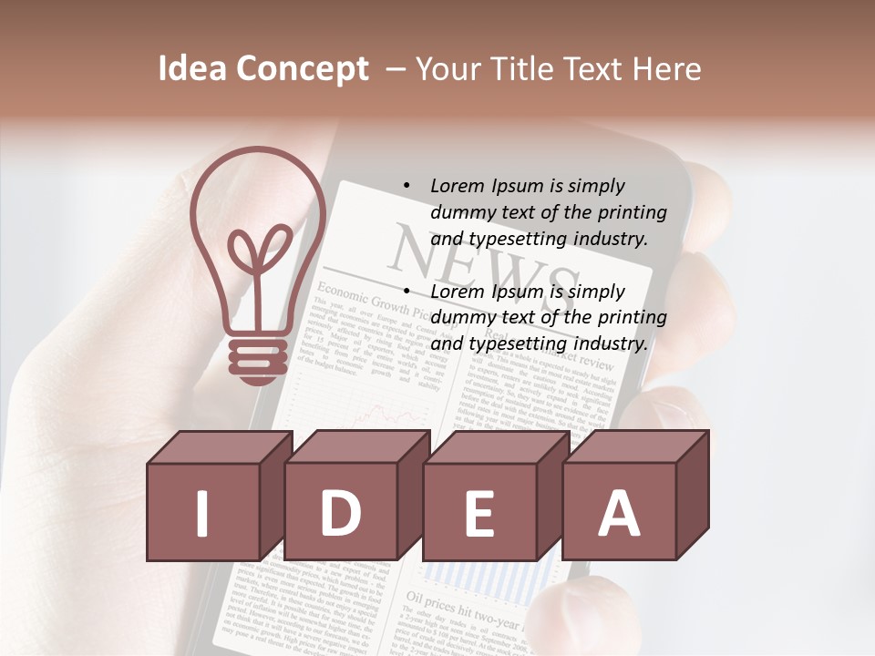 Business Information Mobile PowerPoint Template