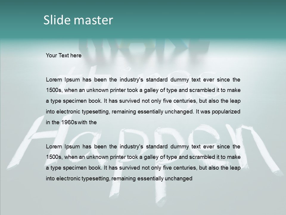 Goal Text Background PowerPoint Template