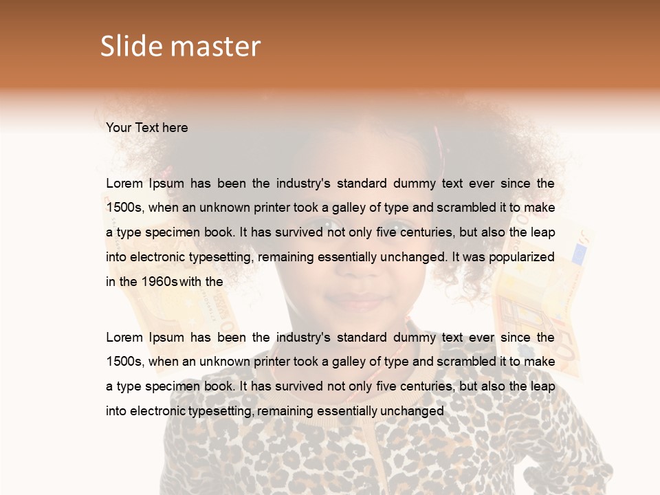 White One Moneybox PowerPoint Template