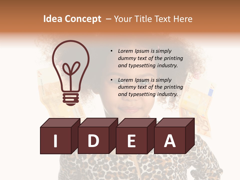 White One Moneybox PowerPoint Template