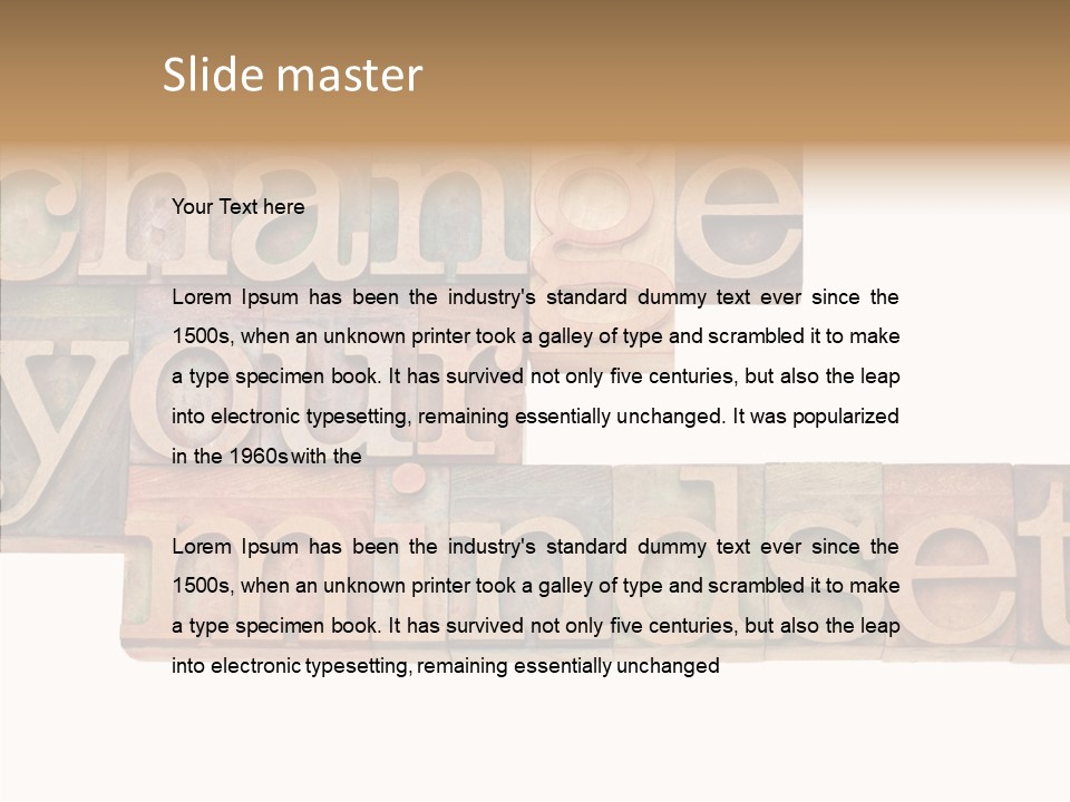 Antique Grunge Typography PowerPoint Template