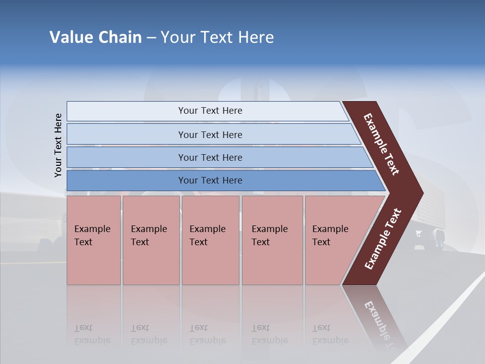 A Red Semi Truck Driving Down A Highway PowerPoint Template