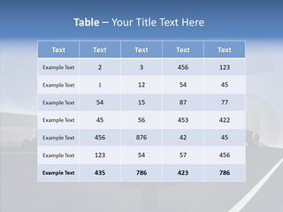 A Red Semi Truck Driving Down A Highway PowerPoint Template