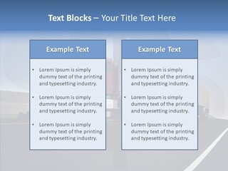 A Red Semi Truck Driving Down A Highway PowerPoint Template