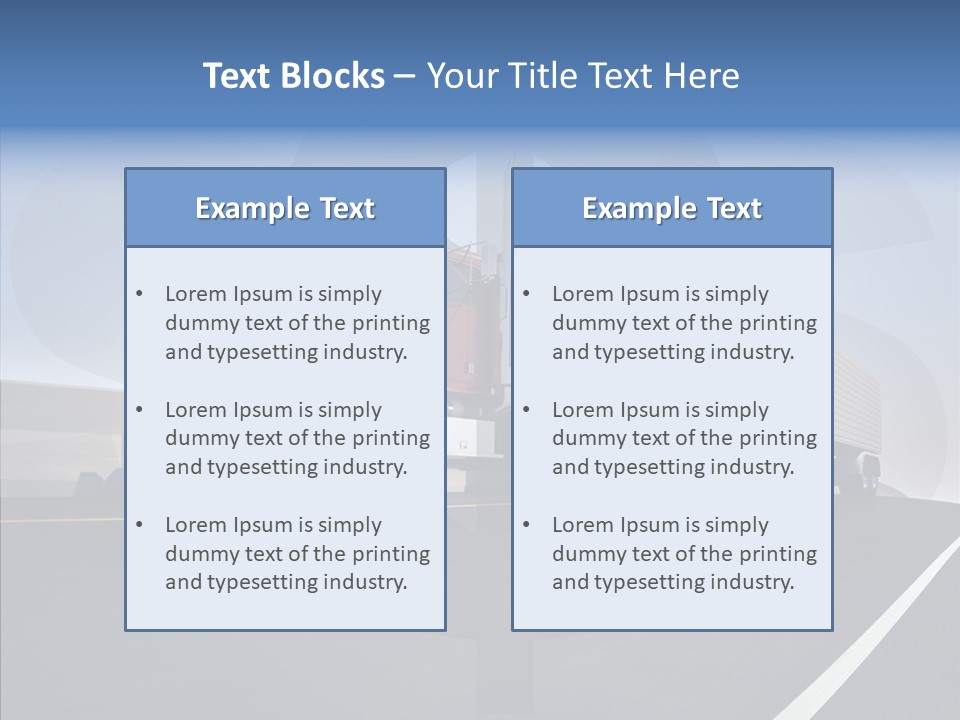 A Red Semi Truck Driving Down A Highway PowerPoint Template