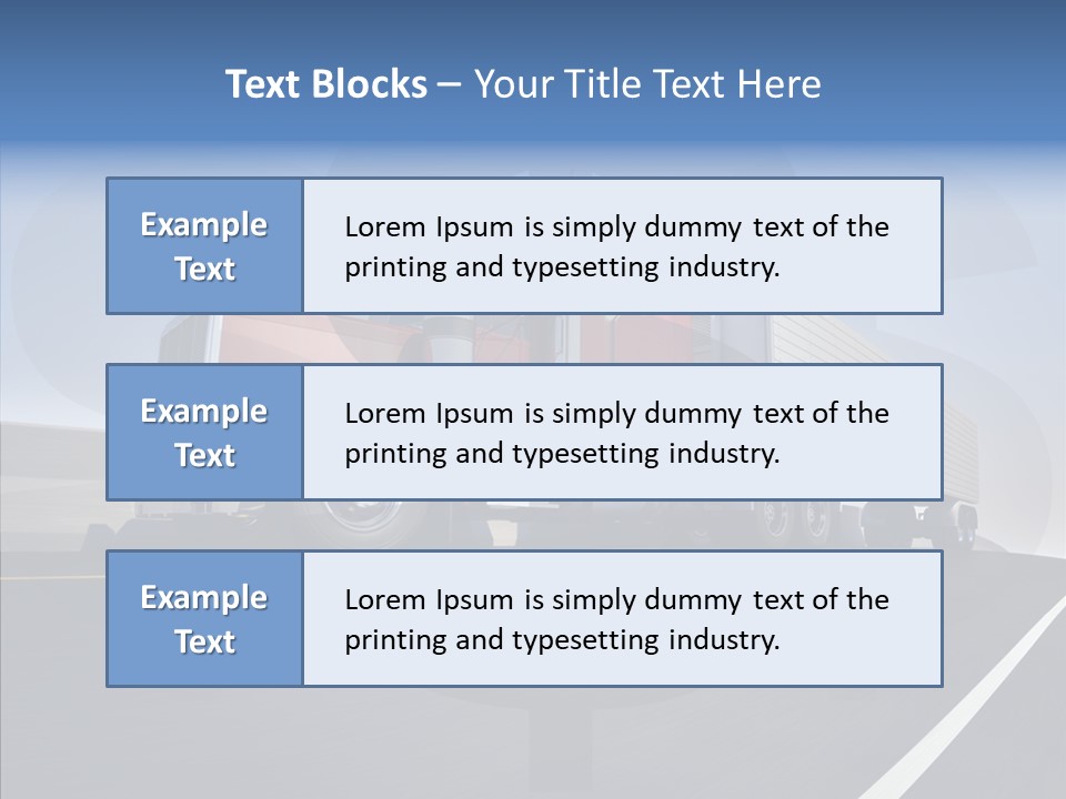 A Red Semi Truck Driving Down A Highway PowerPoint Template