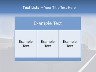 A Red Semi Truck Driving Down A Highway PowerPoint Template