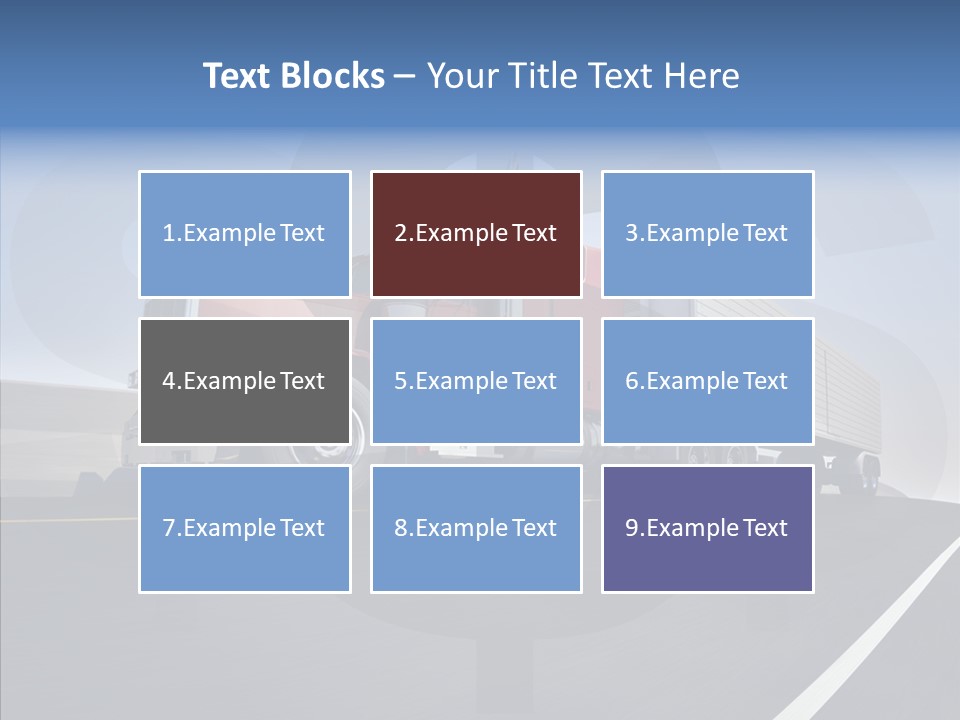 A Red Semi Truck Driving Down A Highway PowerPoint Template