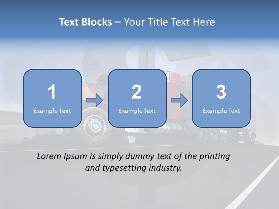 A Red Semi Truck Driving Down A Highway PowerPoint Template