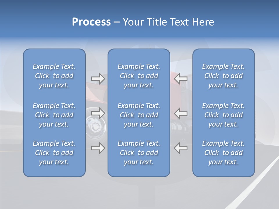 A Red Semi Truck Driving Down A Highway PowerPoint Template