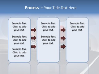 A Red Semi Truck Driving Down A Highway PowerPoint Template