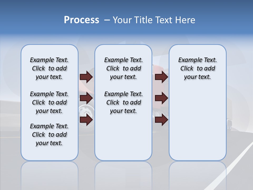 A Red Semi Truck Driving Down A Highway PowerPoint Template