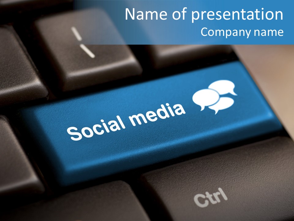 Computer Key Computer Media PowerPoint Template