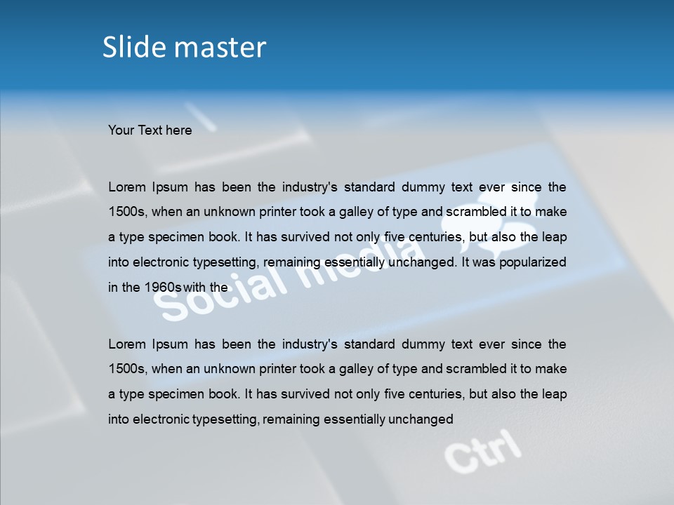 Computer Key Computer Media PowerPoint Template