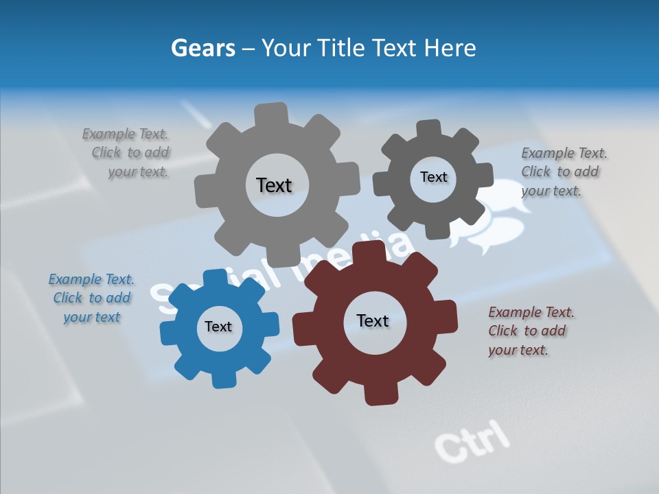 Computer Key Computer Media PowerPoint Template
