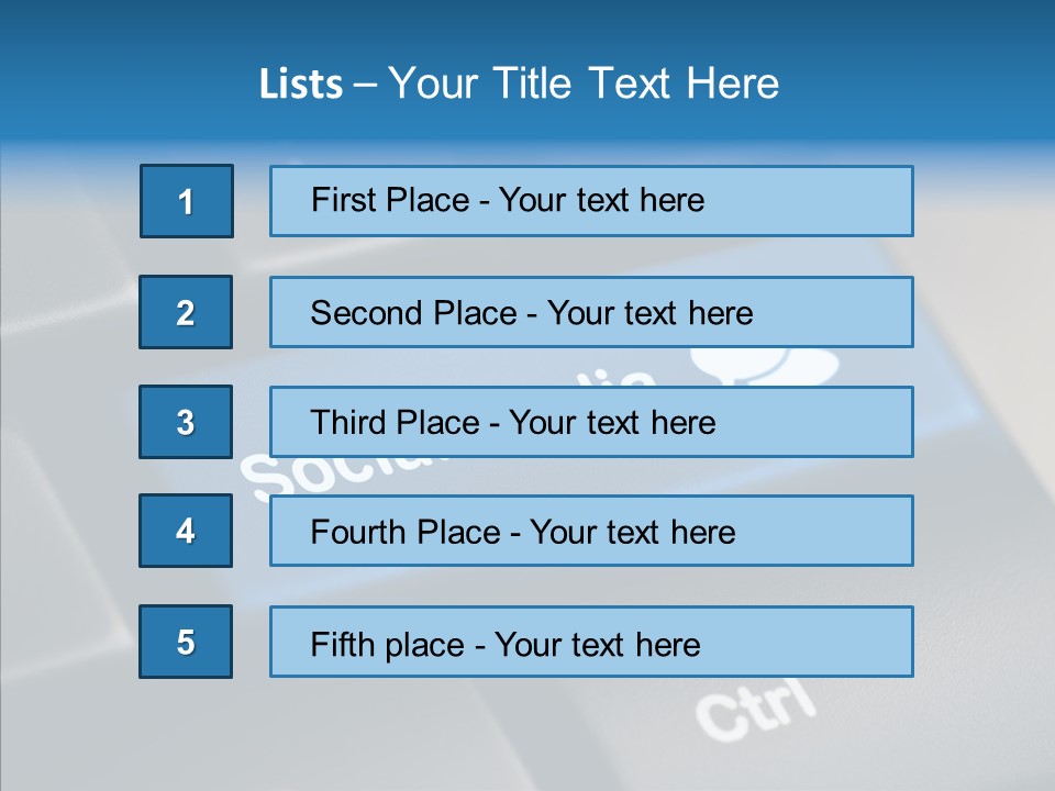 Computer Key Computer Media PowerPoint Template