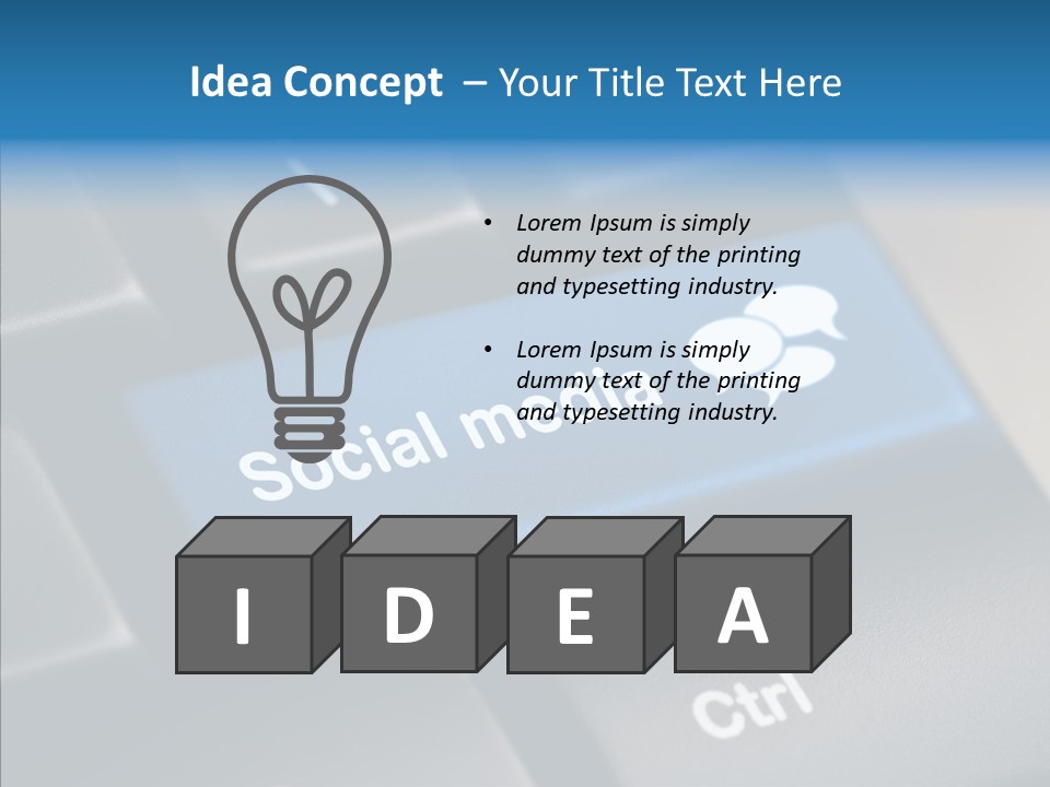 Computer Key Computer Media PowerPoint Template