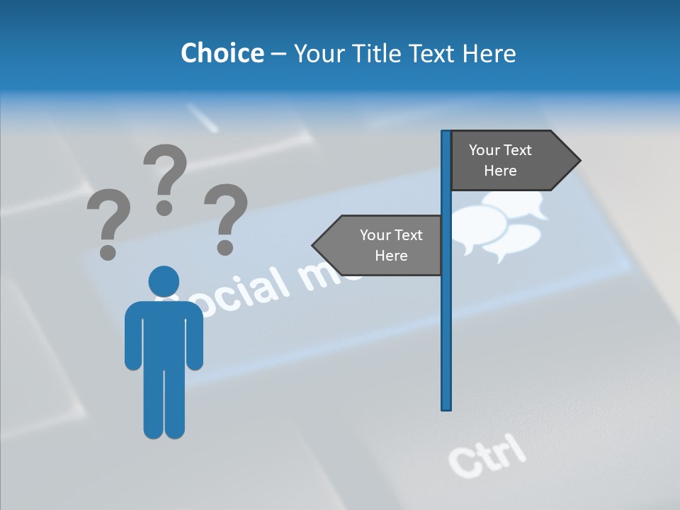 Computer Key Computer Media PowerPoint Template