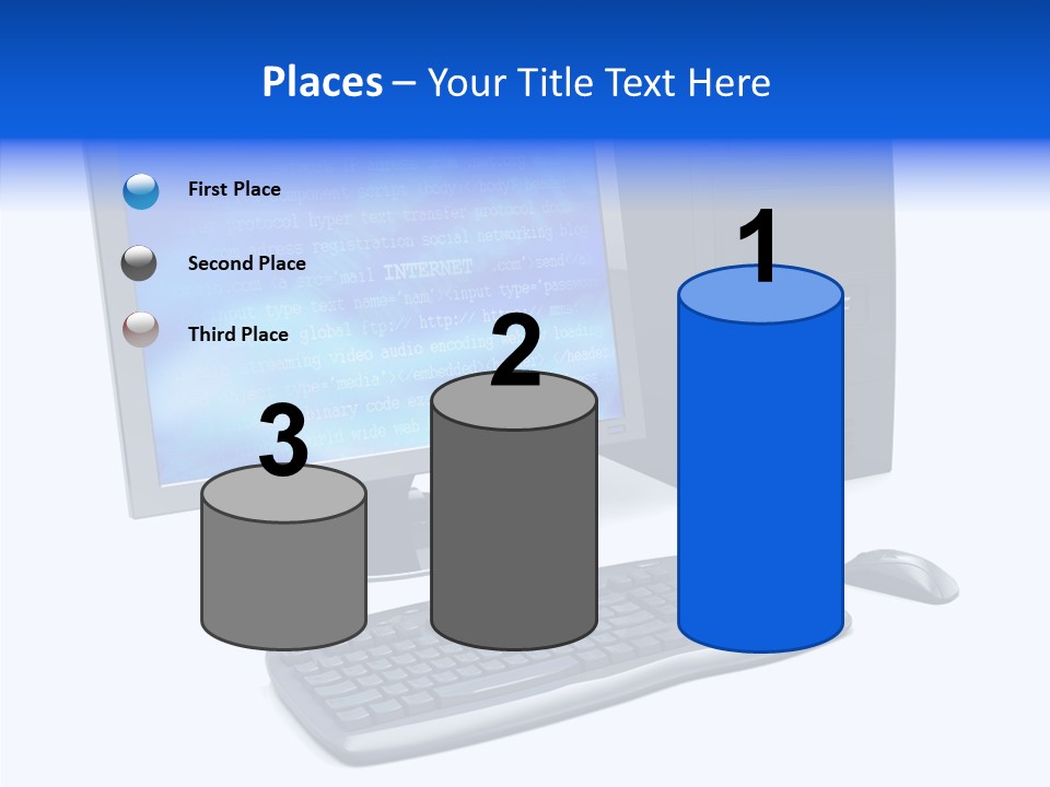 Hand Web Keyboard PowerPoint Template
