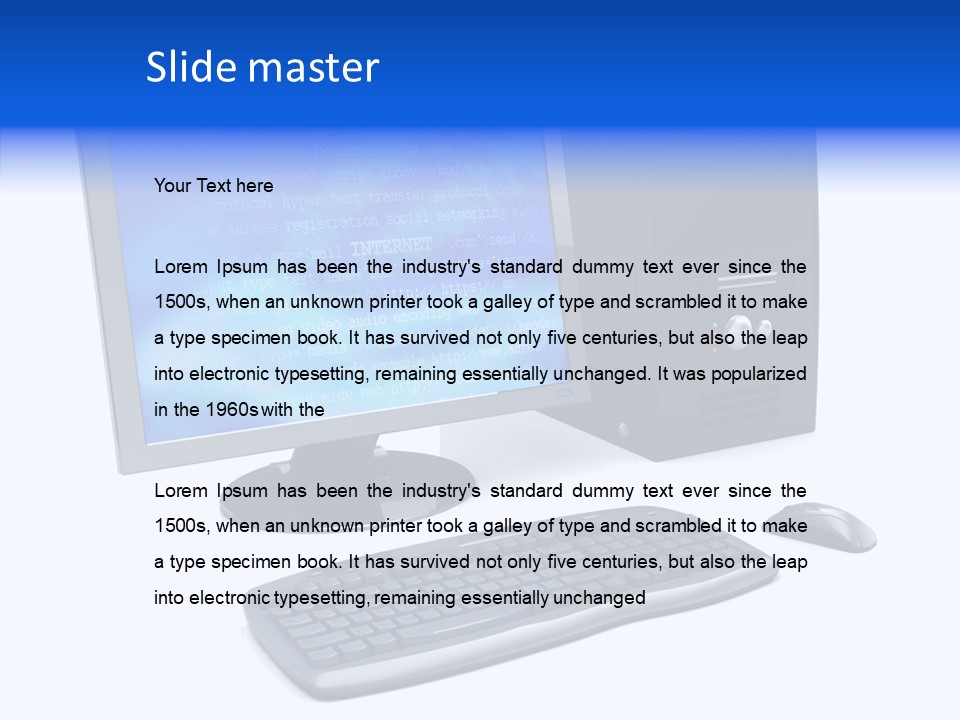 Hand Web Keyboard PowerPoint Template