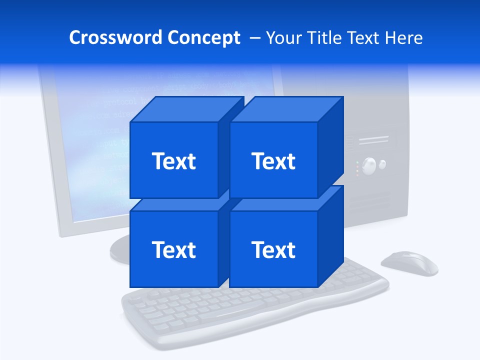 Hand Web Keyboard PowerPoint Template