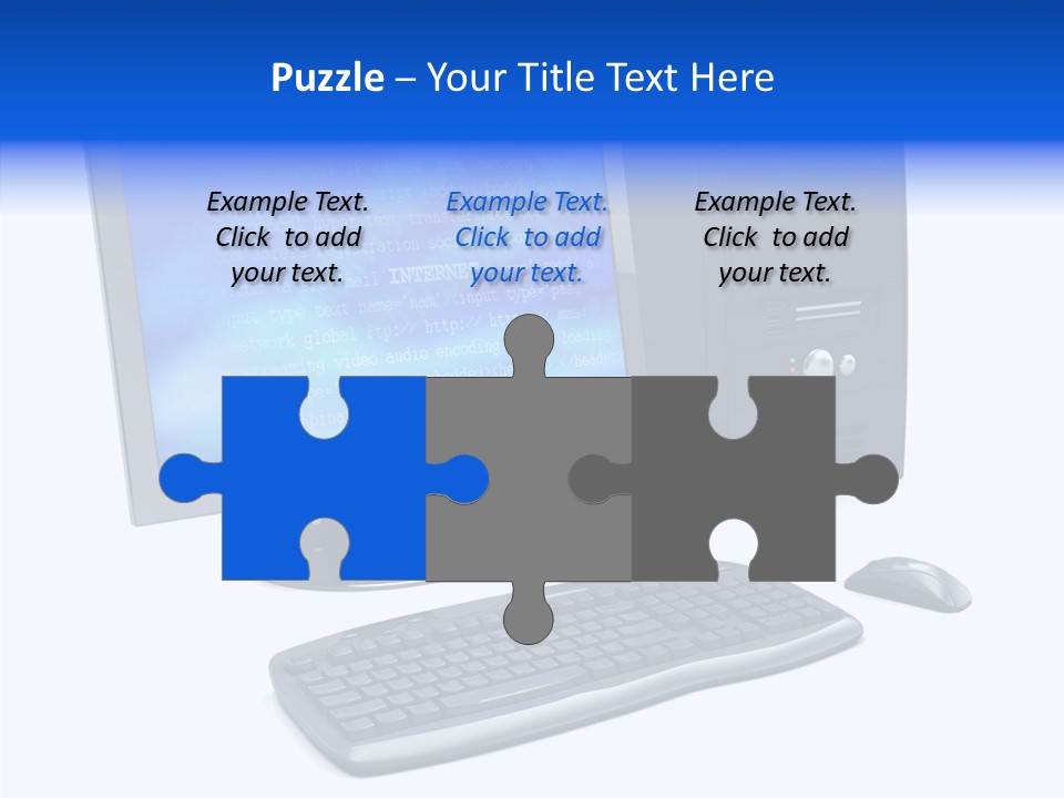 Hand Web Keyboard PowerPoint Template
