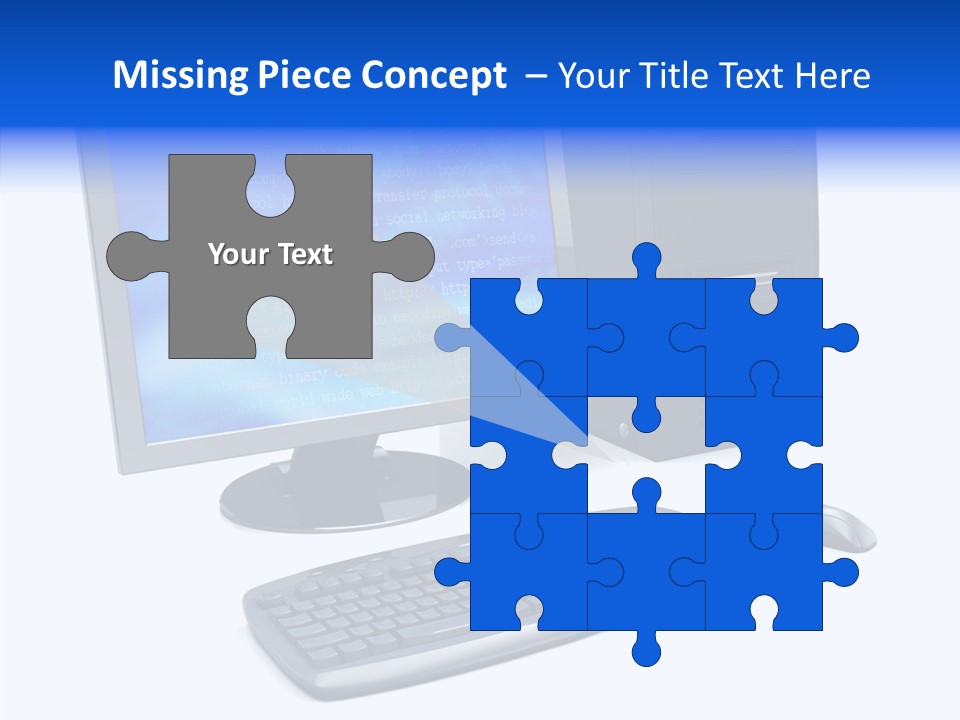 Hand Web Keyboard PowerPoint Template