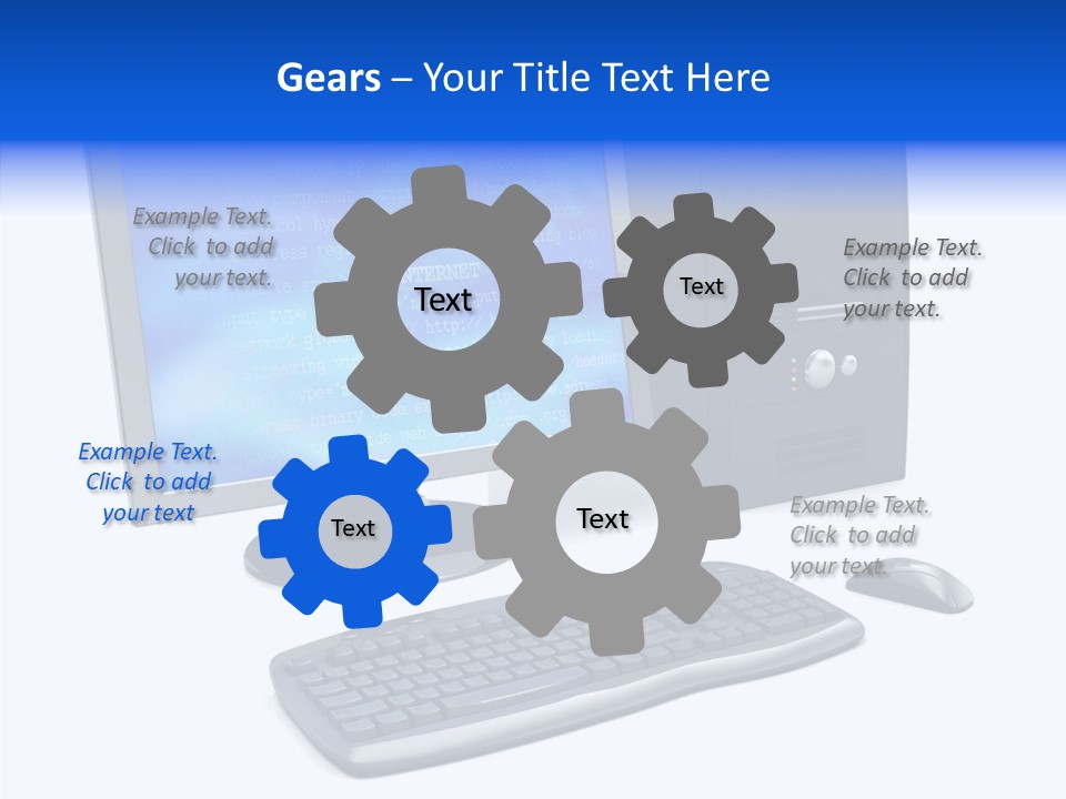 Hand Web Keyboard PowerPoint Template