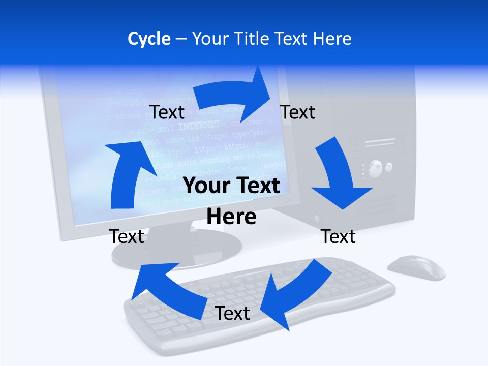 Hand Web Keyboard PowerPoint Template