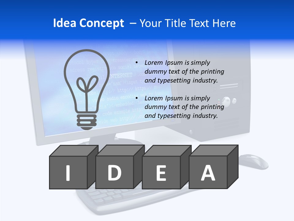 Hand Web Keyboard PowerPoint Template