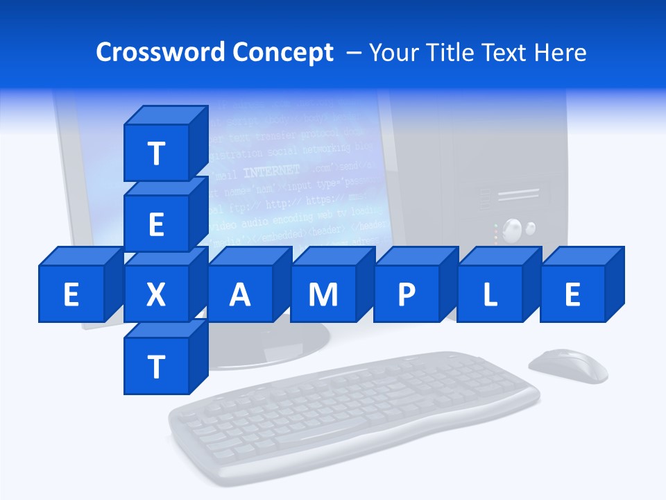 Hand Web Keyboard PowerPoint Template